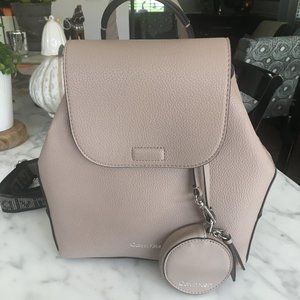 Calvin Klein Pink Millie Novelty Backpack Purse with coin purse